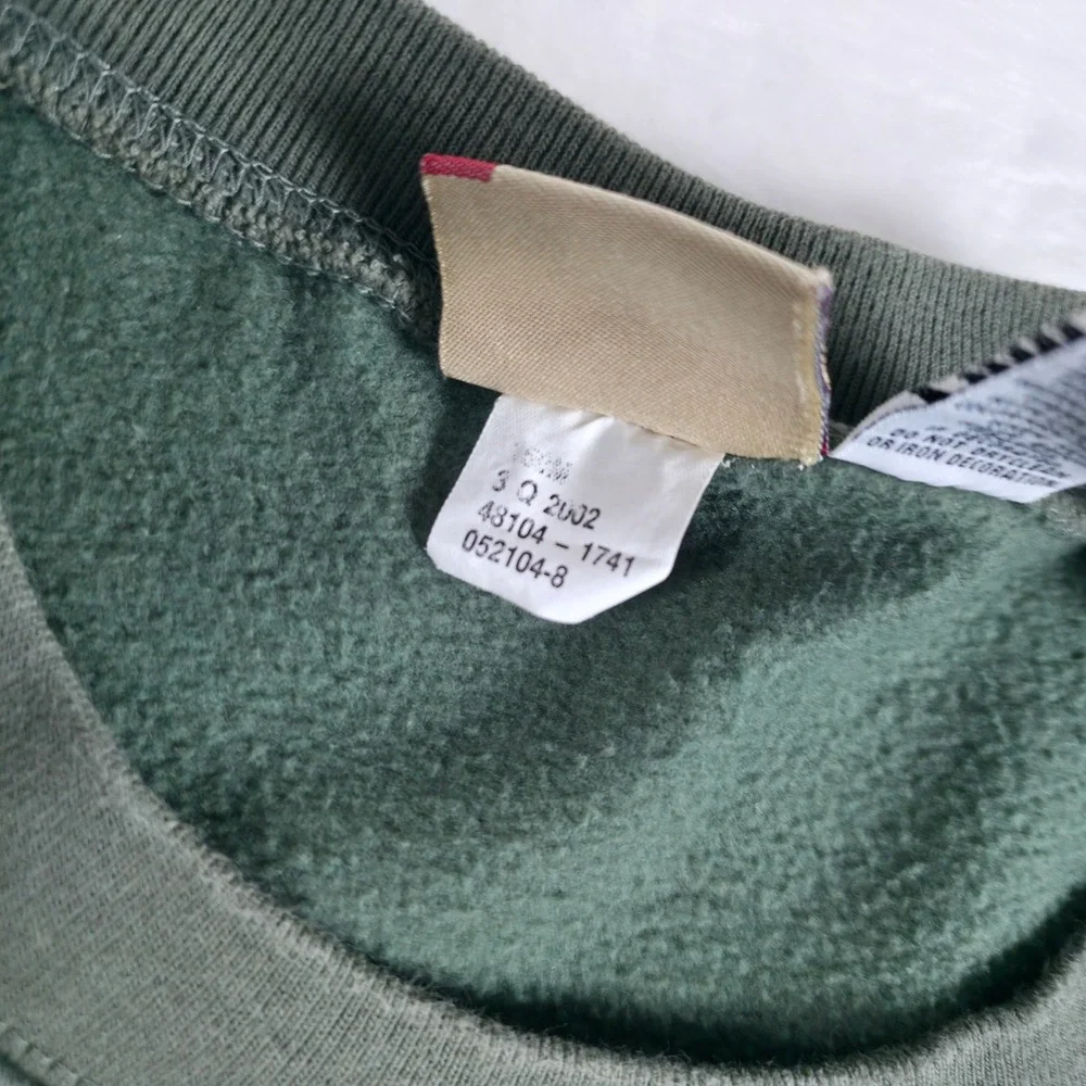 VTG Y2K Levis Sweatshirt Mens XL Green Red Tab Crewneck V-Stitch Pullover 2002
